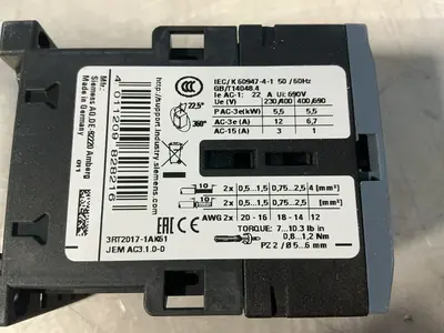 Used SIEMENS 3RT20171AK61 / 3RT23171AK60 PLC Contactors Ohio US | HGR 24 #1478200