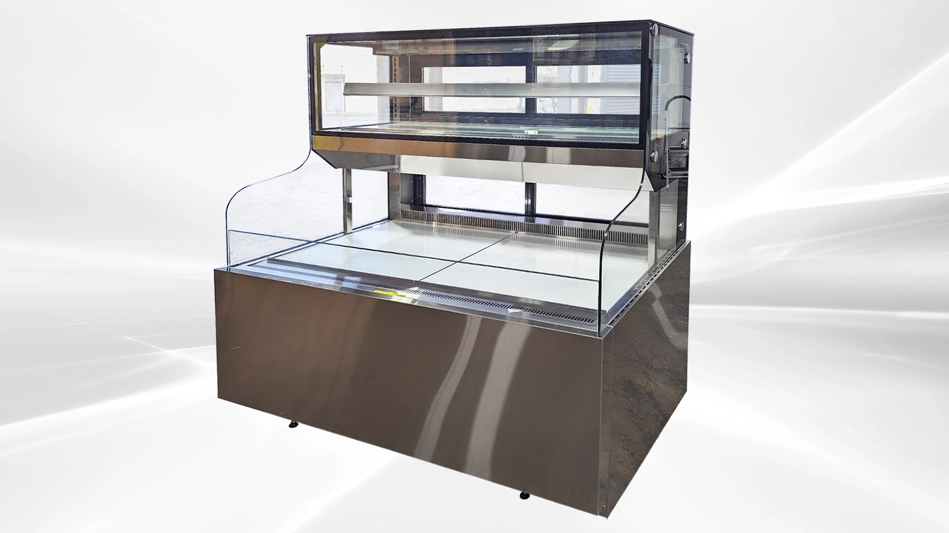 171-0288 59" Open Air Self Contained Over Under Deli Sandwich Case Cooler