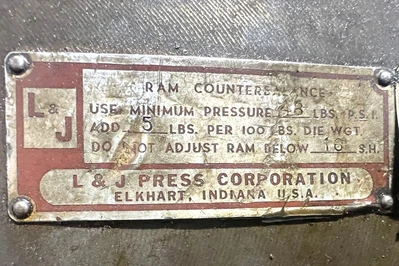 USED 1978 L AND J L AND J 80 PRESS