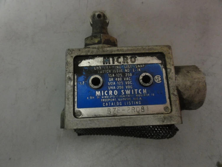 Used HONEYWELL MICROSWITCH BZE-2R081 Relays & Switches Connecticut US | BG Industrial Surplus #473140