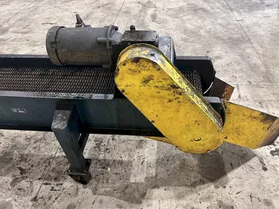 16' LONG X 12" WIDE METAL BELT PARTS TRANSFER CONVEYOR: STOCK #21669