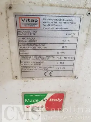 USED 2006 VITAP QUARTZ EDGEBANDER