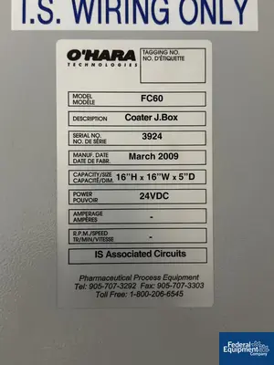 USED O'HARA 60" O'Hara Fastcoat FC60 Coater Body