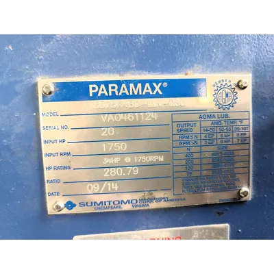 NEW SUMITOMO MACHINERY CORP. OF AMERICA PX8075R4BD-LLV-280