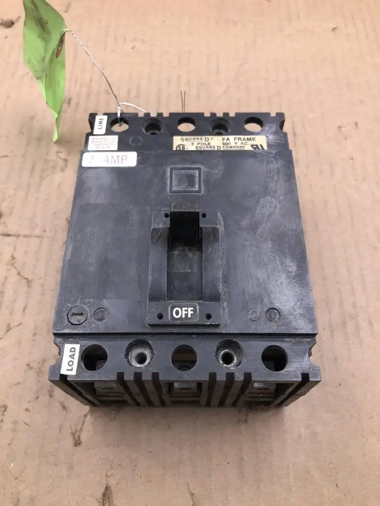 Square D FAL3600712M 3 Pole 7 Amp Circuit Breaker 600VAC