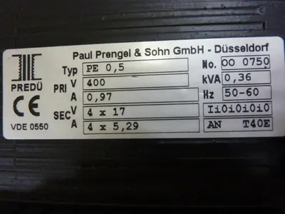 USED PAUL PRENGEL & SOHN PE 0,5