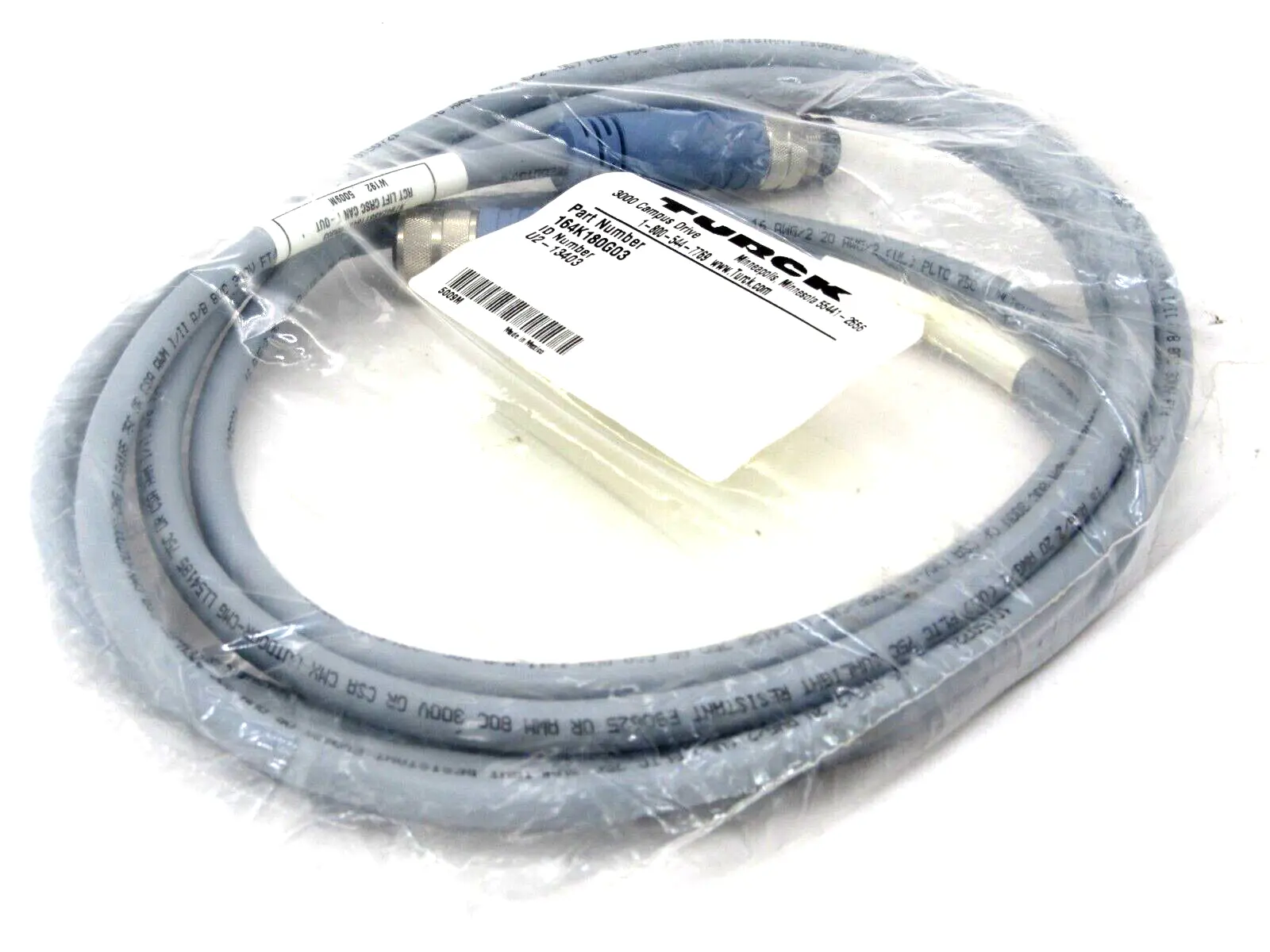 NEW TURCK 164K180G03 CORDSET U2-13403