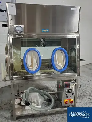 USED Walker 48" Walker Transfer Isolator Glovebox, 316L S/S, (2) Glove