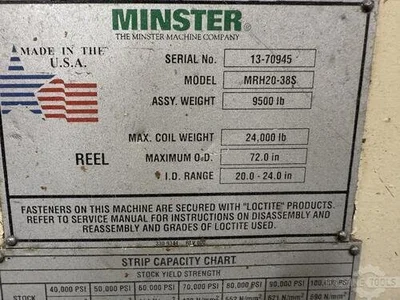 USED 2007 MINSTER MRH20-38S / MSH30-32-7