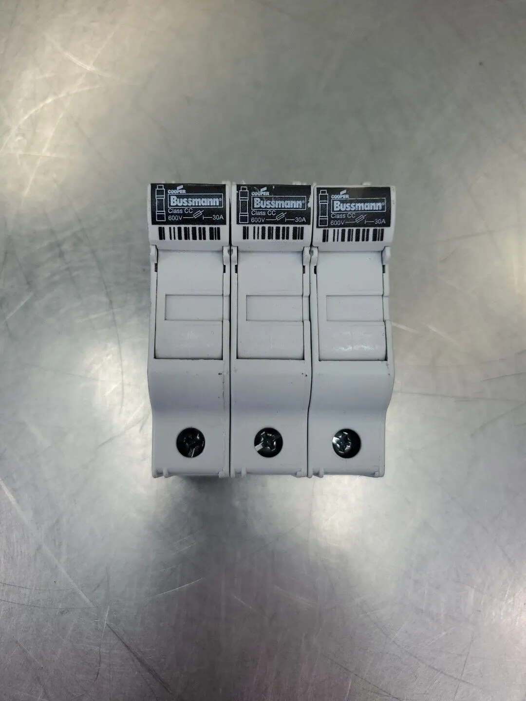 Cooper Bussmann CHCC (W15) 600V 30A 3-Pole Fuse Block w/Fuses 4B-35