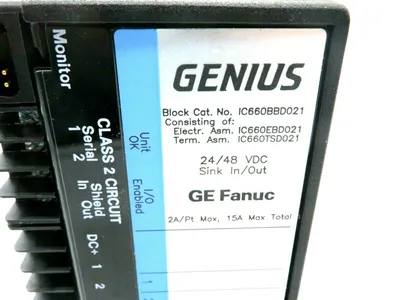 USED GE FANUC IC660BBD021 GENIUS I/O BLOCK 24/48 VDC