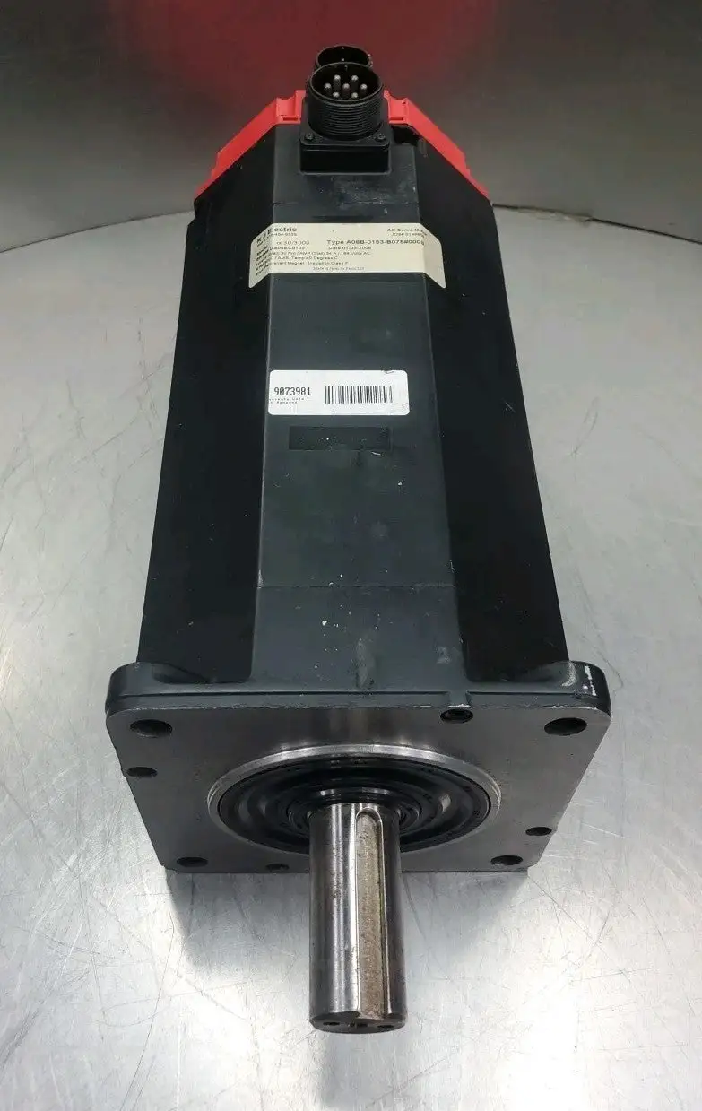 USED FANUC A06B-0153-B075#0008 AC Servo Motor, 3000RPM, 34A, 168VAC
