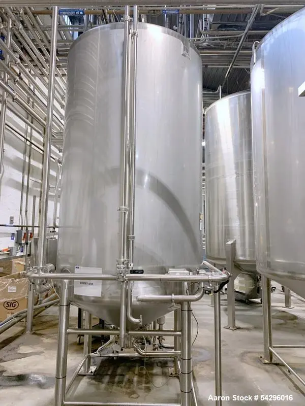 Used Feldmeier 1,200 Gallon Stainless Steel Tank – Vertical Cone Bottom Vessel w
