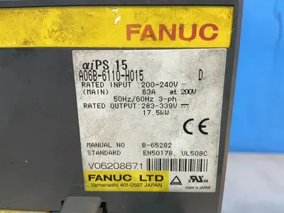 Used FANUC A06B6110H015 Power Units Ohio US | HGR 24 #1335346