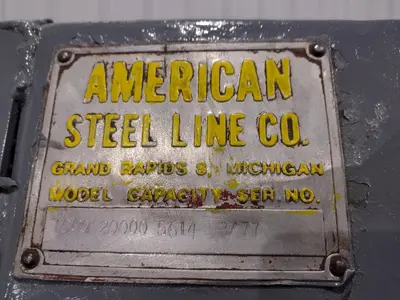 20,000 LBS X 60" AMERICAN MODEL #1000 MOTORIZED COIL REEL UNCOILER: YOBRO #24792