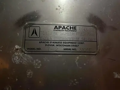 USED APACHE STAINLESS TANK