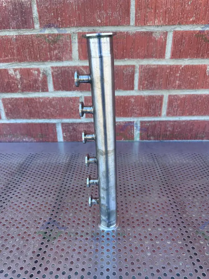 Stainless Steel Manifold 1.5" Sanitary Fitting w/ 6 Ports 1/2" Sanitary Fitting