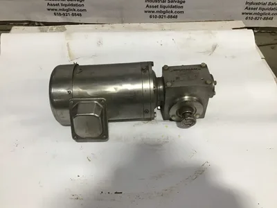 Grove Gear SSHMQ81880H15616 Right Angle Stainless Steel Washdown Worm Reducer