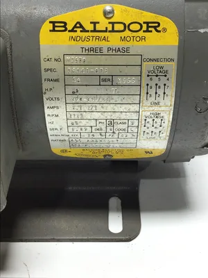 Baldor M3538 Three Phase Industrial Motor 3PH 1725RPM