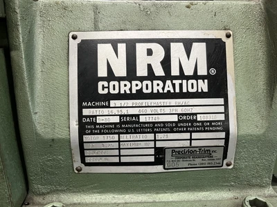 3.5" NRM Profilemaster Extruder, 24:1, L/D, 60Hp