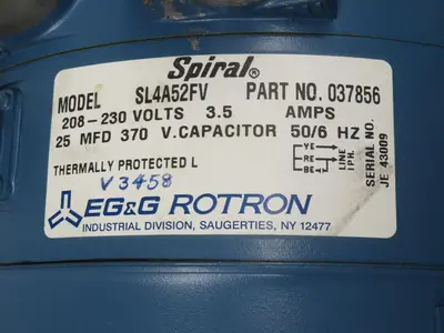 Used EG&G SL4A52FV 037856 Blowers Texas US | Aucto #1459859