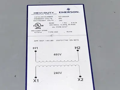Used Emerson HZ125000R Distribution Transformers Michigan US | Maverick Industrial Sales #1502233