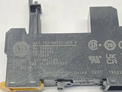 USED ALLEN BRADLEY SER B 8-BLADE RELAY SOCKET/RELAY BASE 6A 250V LOT OF 4