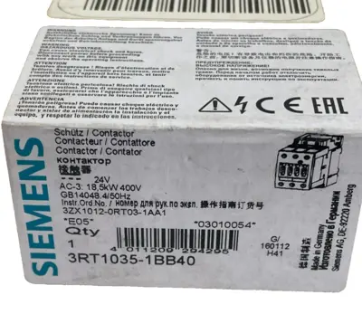 USED SIEMENS 3RT1035-1BB40 CONTACTOR 3RT10351BB40
