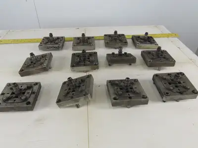 EDM Tooling 5"x5"x1" Aluminum Adapter Plate W/Spigot Lot of 12