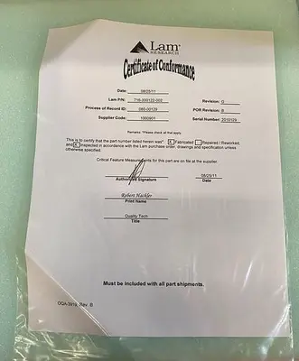 USED LAM RESEARCH 716-330122-002