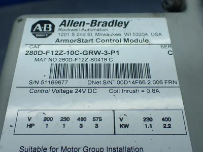 USED ALLENBRADLEY 280DFN10R