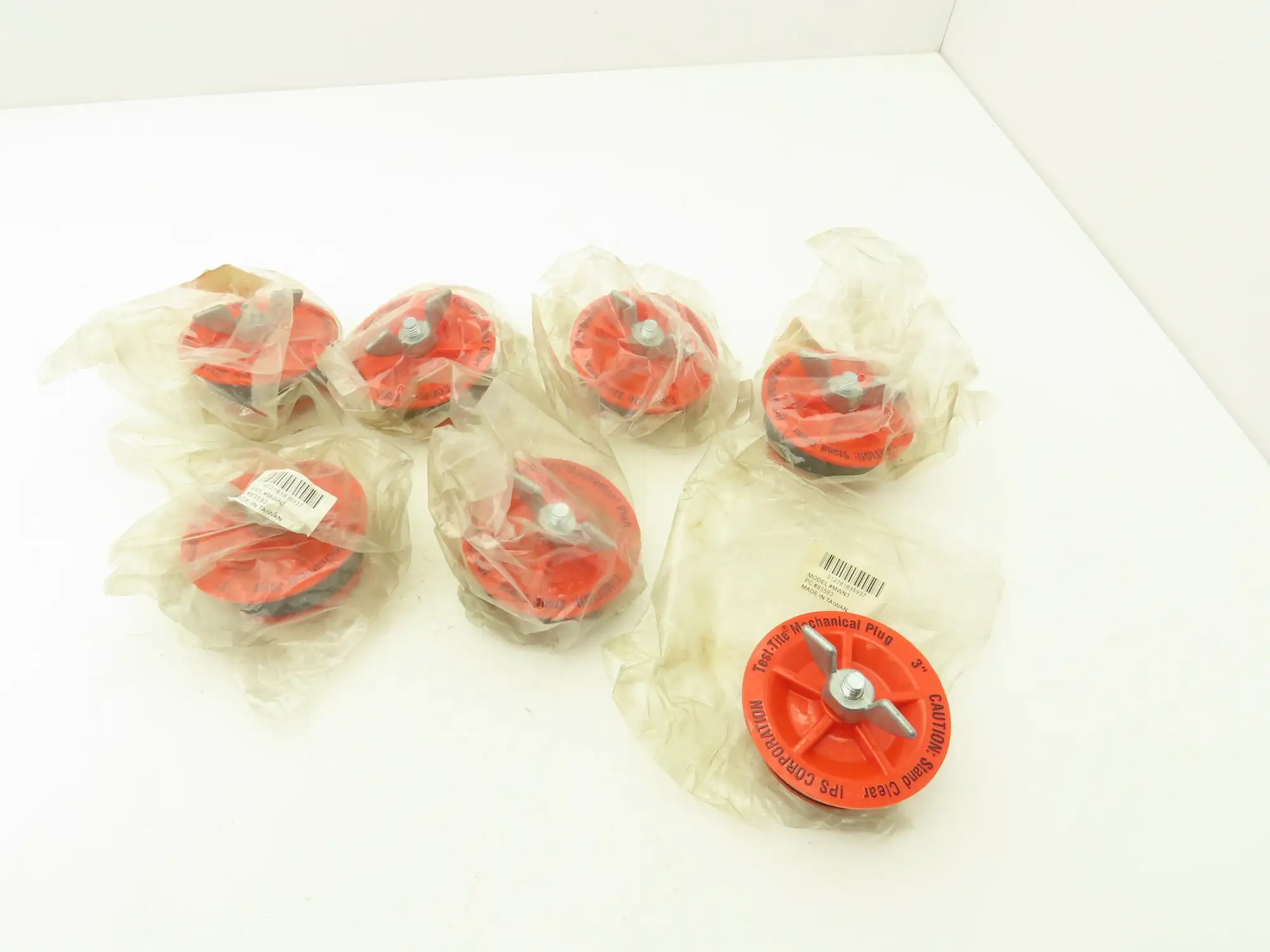 Test Tite 012181835937 Mechanical 3" Test Plug Expansion Wing Nut Lot of 7