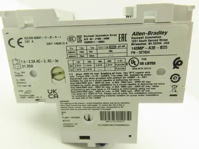 Allen Bradley 140MP-A3E-B25 Manual Motor Starter Circuit Breaker 1.6-2.5A Ser B