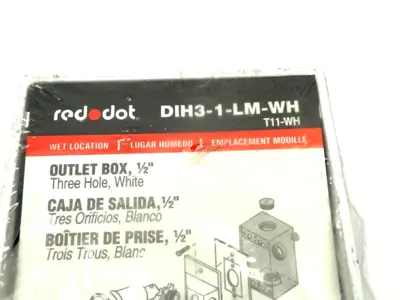 New | in-Stock Red Dot DIH3-1-LM-WH Electrical Boxes Michigan US | Maverick Industrial Sales #1483130