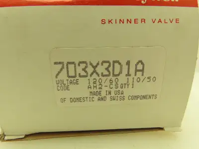 Honeywell Skinner 703X3D1A Brass Solenoid Valve 2-Way NC 120V 150 PSI 3/8" NPT