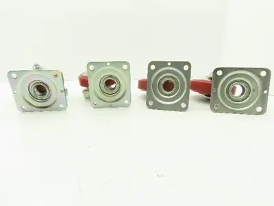 J-130 Caster Wheel 130x36 Polyurethane Locking Swivel Lot of 4