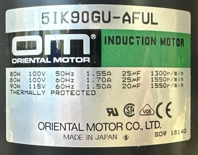 NEW Oriental Motor 5IK90GU-AFUL