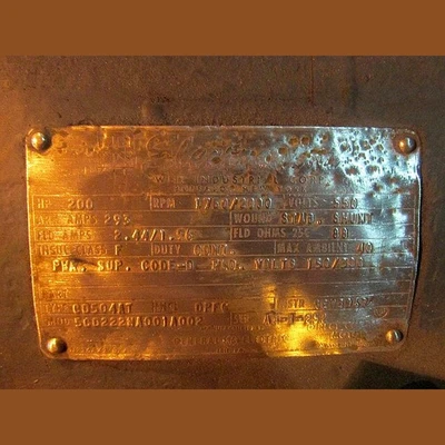 G.E. 200 hp Electrostat Motor
