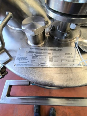 Rousselet Robatel RC-50 VxR ATEX perforate basket centrifuge, 316L SS.