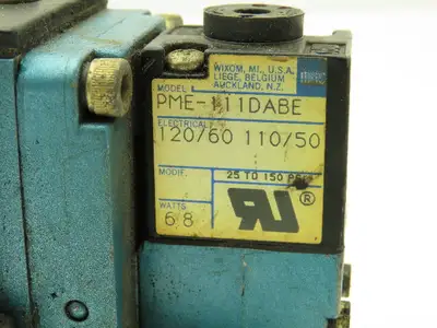 MAC 6521B-211-PM-111DA Pneumatic Double Solenoid Valve 4/2-Pos 120V w/Sub-Base