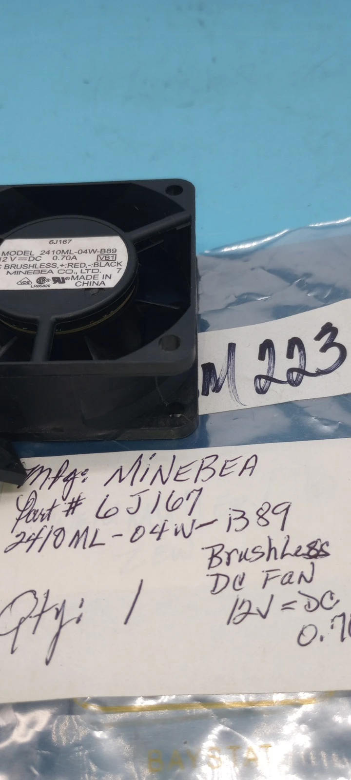 Used MINEBEA 2410ML-04W-B89 Fans Arizona US | ASSET CONVERSION SPECIALISTS, INC. #1293438