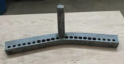 Unbranded Lathe Tool Rest ~  24" x 4"  & 6-3/4" Post & 1-1/2" Dia (6146)