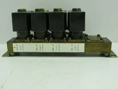 CKD GAB4X Single Solenoid Pneumatic Valve Bank Manifold 110V