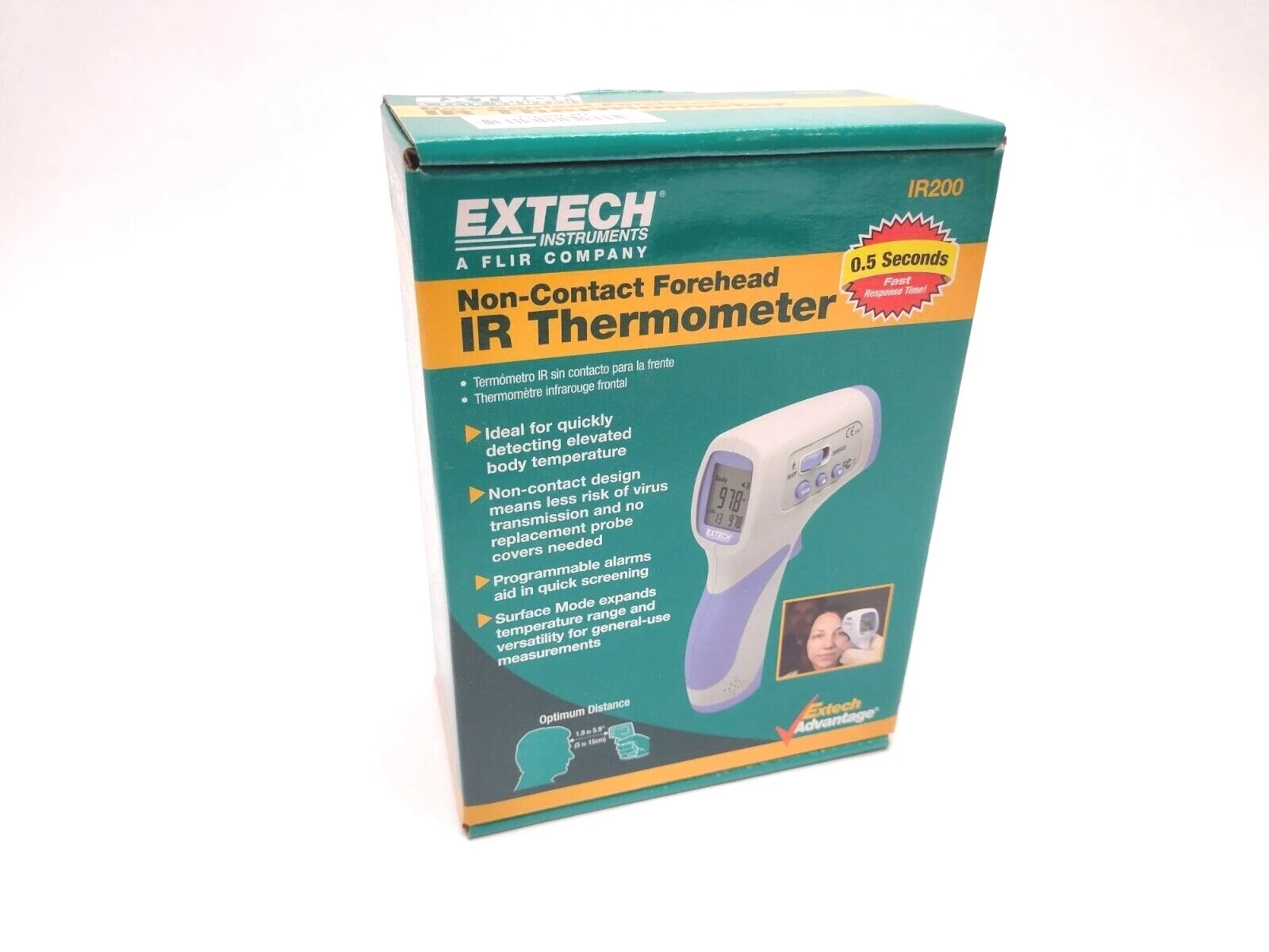 NEW EXTECH NON-CONTACT FOREHEAD IR THERMOMETER
