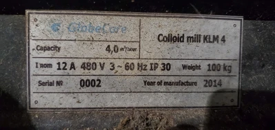Used _UNKNOWN_ COLLOID MILL KLM4 Colloid Mills Minnesota US | A&I Equipment #1317419
