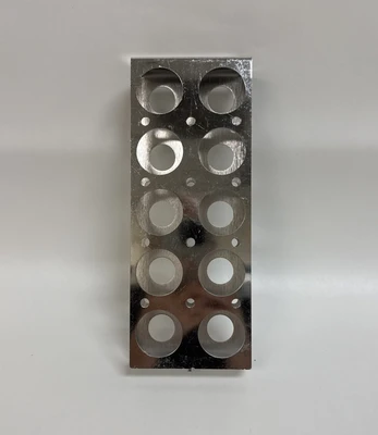 Laboratory Stainless Steel Box Centrifuge Syringe Holding Rack 9.5x3.75x2.5"
