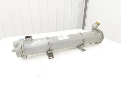 Taisei Kogyo FCI Oil Cooler Shell & Tube Heat Exchanger 2-Pass 1"x 1.25"NPT