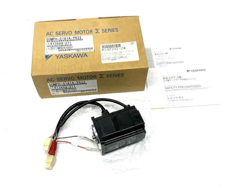 Used YASKAWA SIGMA II AC SERVO MOTOR, 100W, R/B/T-AXIS 142181-2 Servo Motors Michigan US | Maverick Industrial Sales #1090388