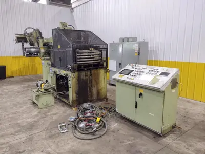 18” X .175”  X 8,000 LBS CWP MODEL #SFAC4-20 SPACE-SAVER AUTOMATIC DOUBLE END SERVO COIL FEED LINE: STOCK #22215