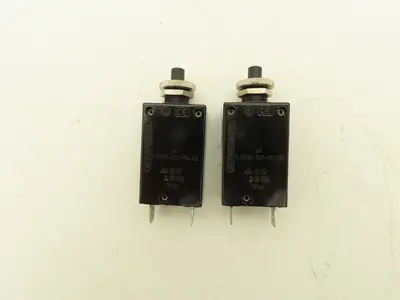 E-T-A 2-5700-IG2-P10-DD Circuit Breakers 250VAC 28VDC 0.7A-16A Mixed Lot of 23